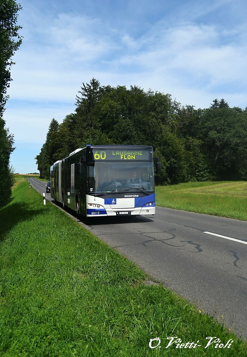 Autobus Articulé Neoplan Centroliner 607
Ici à Bottens Chalet-Coucou
Le 08 Août 2012