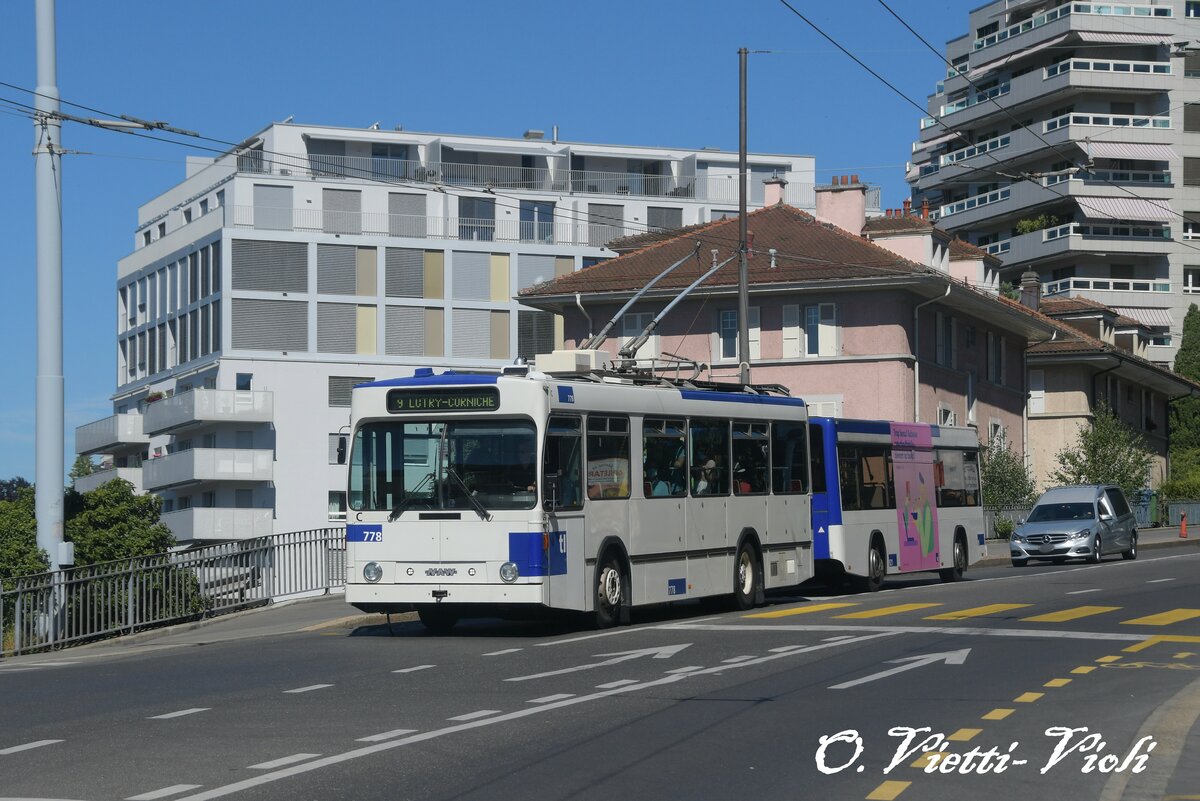 Trolleybus Naw/Lauber 778
Ici à Lausanne Bonne Espérance
Le 09 Juillet 2020