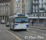 Trolleybus FBW/Hess 740  Ici à Lausanne Grand Pont   Le 05 Févier 2013