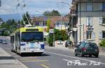 Trolleybus Naw/Lauber 780 avec la pub Parkings Relais Lausanne  Ici à Prilly Perréaz  Le 08 Août 2012