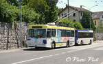 Trolleybus Naw/Lauber 780 avec la pub Parkings Relais Lausanne  Ici à Prilly Perréaz  Le 08 Août 2012