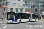Autobus articulé mercedes-benz Citaro 569  Ici au carrefour de Lausanne Chauderon  le 10 Juin 2021