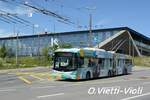 trolleybus-hess-bgt-n2c/751823/trolleybus-articul233-hess-bgt-n2c-851-avec Trolleybus articulé Hess BGT-N2C 851 avec la pub BCV 
Ici à Lausanne Blécherette
le 22 Mai 2021