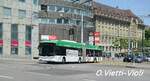 Trolleybus articulé Hess BGT-N2C 859 avec la Pub Retraite Populaires  Ici au carrefour de Lausanne Chauderon  le 10 Juin 2021