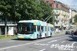 Trolleybus articulé Hess BGT-N2C 851 avec la Pub BCV  Ici à Lausanne Georgette  le 17 Juillet 2021