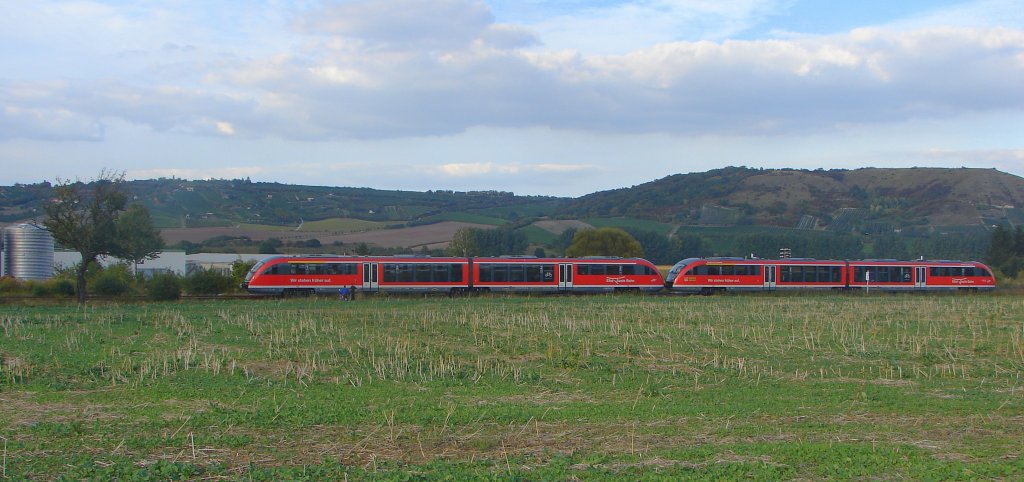 RB 25884 von Naumburg Ost nach Nebra, kurz vor dem Bf Laucha; 12.09.2009 (Foto: Dieter Thomas)