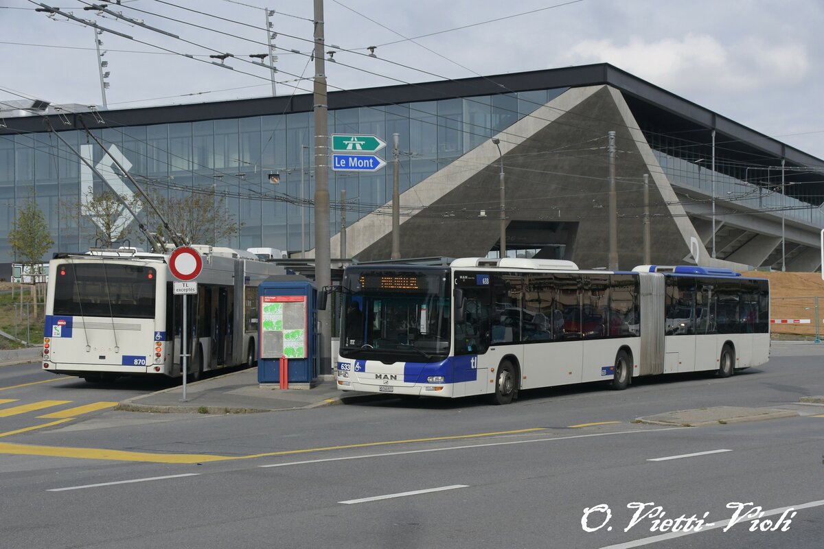 Autobus articulé Lion's City GL 633
Ici à Lausanne Blécherette
le 10 Octobre 2020