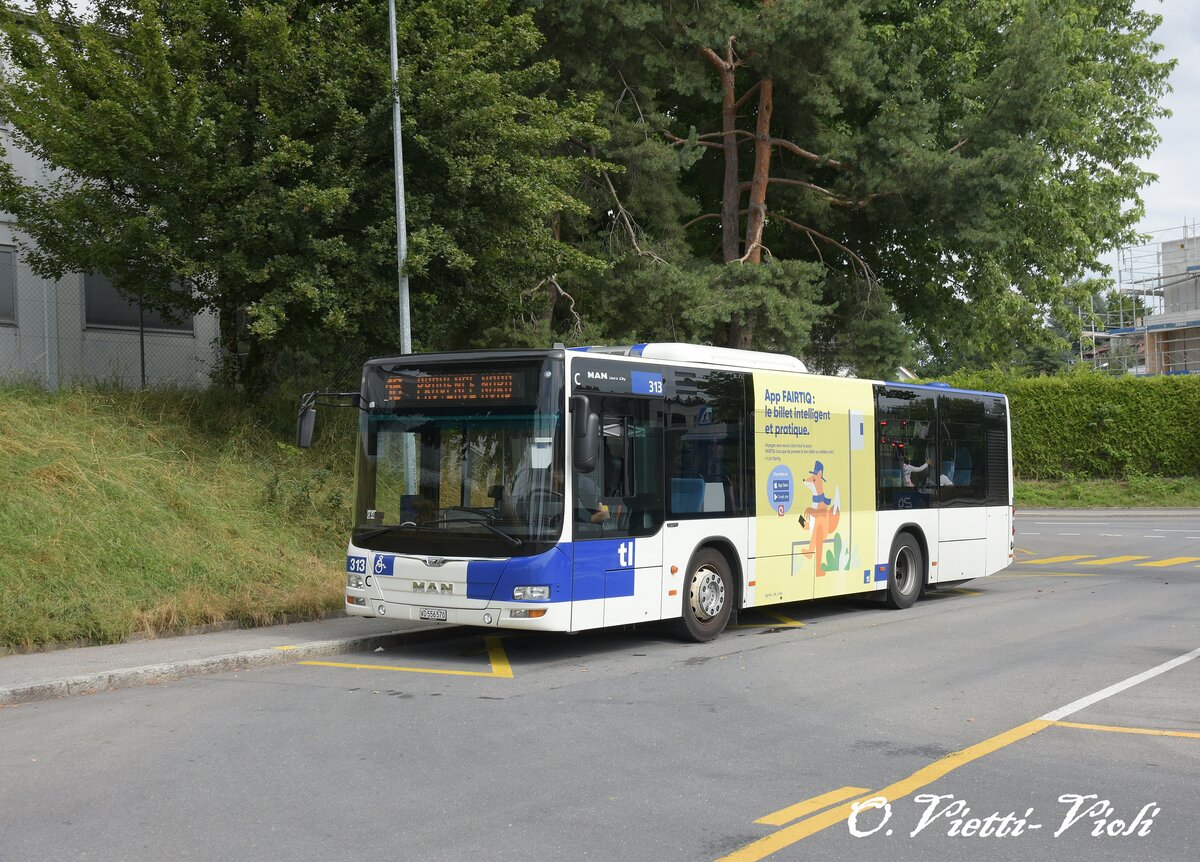 Autobus Lion's City empattement court 311
Ici à Lausanne Grand Vennes
le 27 Septembre 2019