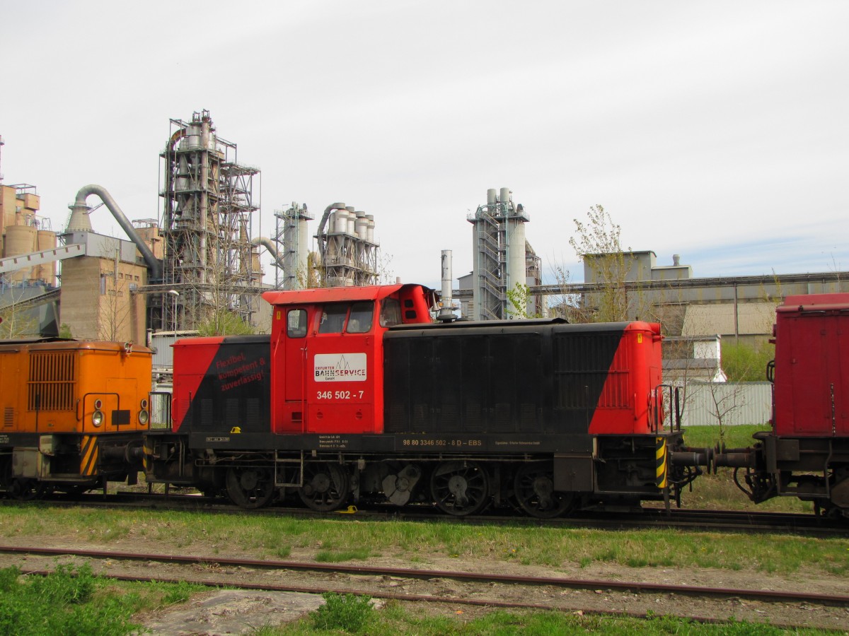 EBS 346 502-7 am 17.04.2014 abgestellt in Karsdorf. 