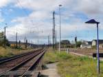 Westliches Gleisvorfeld in Naumburg Hbf, nachdem das ehem.