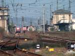 Blick aus Westen in den Naumburger Hbf.