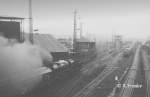 Blick von der Br�cke der B180 in den Naumburger Hbf; 01.10.1989 (Foto: Roberto Franke)