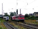 Kreuzung ABRM und EBS-Lokzug am 21.07.2023.
