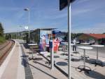 Vorbereitungen f�r die Er�ffnung der neuen Bahn-Bus-Schittstelle, am 26.07.2013 in Freyburg.