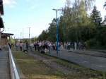 Volle Bahnsteige zum Winzerfest in Freyburg; 10.09.2011