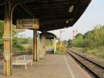 Der Bahnsteig in Laucha, der ab Herbst 2011 umgebaut werden wird; 22.08.2011 (Foto: Dieter Thomas)