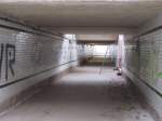 Der Bahnhofstunnel in Laucha, der gr��tenteils nach den Umbauarbeiten nicht mehr existieren wird; 15.11.2011 (Foto: Dieter Thomas)