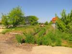 Der Rest vom fr�heren Gleis 1 im Bf Laucha.