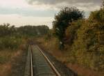 Einfahrtsweiche am Ostkopf des Bahnhofs Laucha; 04.09.2008