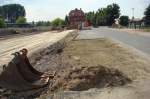 Die Ladestra�e am Bahnhof Laucha.