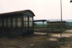 Im April 1988 fotografierte G�nther G�bel die Eingangs�berdachungen zu der Bahnsteigunterf�hrung in Laucha.