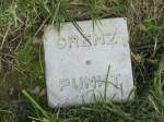 Grenzpunkt am 05.10.2014 im Bahnhof Laucha.