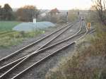 Am 05.11.2015 zeigte sich der Ostkopf vom Lauchaer Bahnhof noch überwiegend im alten Zustand.