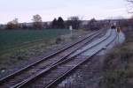 Am 09.11.2015 waren die Bauarbeiten am Ostkopf des Lauchaer Bahnhofs bereits abgeschlossen.