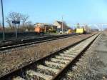 Die Bahnsteige im Bf Karsdorf sind im Rahmen der Umbauarbeiten zur�ck gebaut wurden.