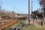 Blick in den fr�heren Bahnhof Vitzenburg, am 23.02.2014.