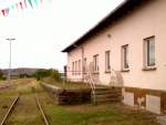 Die ehemalige Verladerampe im Bf Ro�leben; 28.08.2011