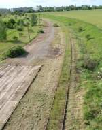 Das ehemalige Anschlu�bahngleis des Kaliwerkes nach dem Arbeitseinsatz am 12.05.2012.