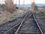 Das Anschlu�gleis zur Kalihalde in Ro�leben, auf dem zuk�nftig wieder Sch�ttgutmassen per Bahn angeliefert werden sollen; 17.11.2012 (Foto: G�nther G�bel)    