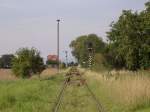 Bahnhofsausfahrt Richtung Artern in Gehofen; (Foto: Thomas Menzel)