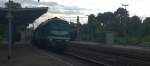 Am 09.05.2014 durchfuhr die V300 001 der Starkenberger Baustoffwerke den Bahnhof Artern mit einem Sandzug in Richtung Sangerhausen.
