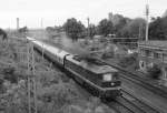 WFL 131 012-7 �berf�hrte am 18.05.2014 leere Personenwagen von Dreharbeiten in Pretzsch durch Artern Richtung Erfurt.