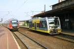 Burgenlandbahn 672 901-6 im Bf Artern; 04.10.2005 (Foto: Martin Clausing)