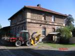 Ehemaliges Geb�ude der G�terabfertigung im Bf Artern; 28.08.2008 (Foto: Hans Grau)