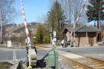 Der damalige Schrankenposten 3 am 18.03.2009 in Freyburg.