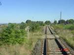 Ein Feldwegbahnübergang vor Reinsdorf (b Artern) am 09.09.2004.