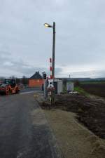 Die Bauarbeiten am Bahn�bergang an der L212 in Laucha sind fast abgeschlossen.