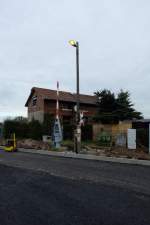 Die Bauarbeiten am Bahn�bergang an der L212 in Laucha sind fast abgeschlossen.