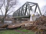 Die neue Saalebr�cke in Ro�bach am 25.01.2012 (Foto: Hans Grau)