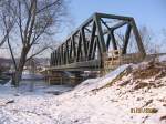 Die neue Saalebr�cke in Ro�bach am 31.01.2012 (Foto: Hans Grau)