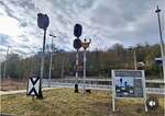Dank der NASA GmbH (nasa.de) und der IG Unstrutbahn e.V. gibt es eine neue Infotafel für den Signalpark am Bahnhof Nebra; 18.02.2026. (Foto: IG Unstrutbahn e.V.)