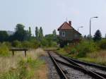 Das fr�here Stellwerk W2 am 07.09.2014 in Ro�leben.