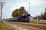 DR 41 1263-7 während einer Herbstsonderfahrt vom BV Erfurt von Erfurt Hbf nach Naumburg Hbf, am 30.09.1978 in Gehofen.