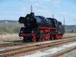 Die 41 1144-9 der IGE Werrabahn am 19.04.2015 beim umsetzen in Naumburg Hbf.