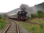 IGE Werrabahn Eisenach 41 1144-9 mit dem Lr 16278 von Freyburg nach Karsdorf, am 27.09.2015 bei der Einfahrt in Laucha.