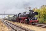 IGE Werrabahn-Eisenach 41 1144-9 mit dem  Rotkäppchen-Express II  nach Gera, am 23.09.2018 in Karsdorf.